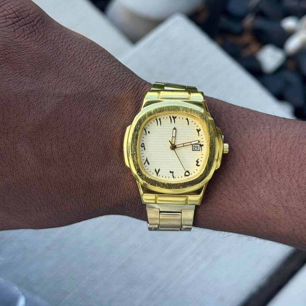 Gold Cream Dial Watch